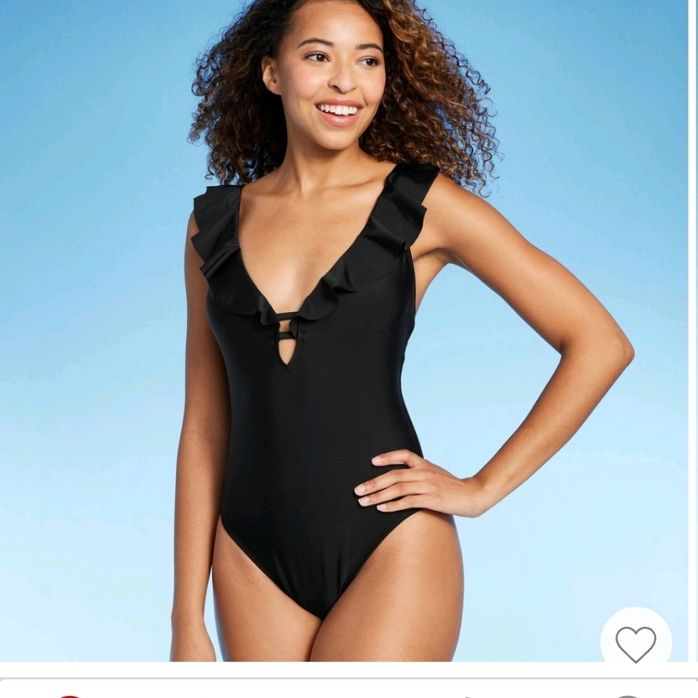 Women's Ruffle Plunge One Piece Swimsuit - Shade & Shore - Picture 15 of 16